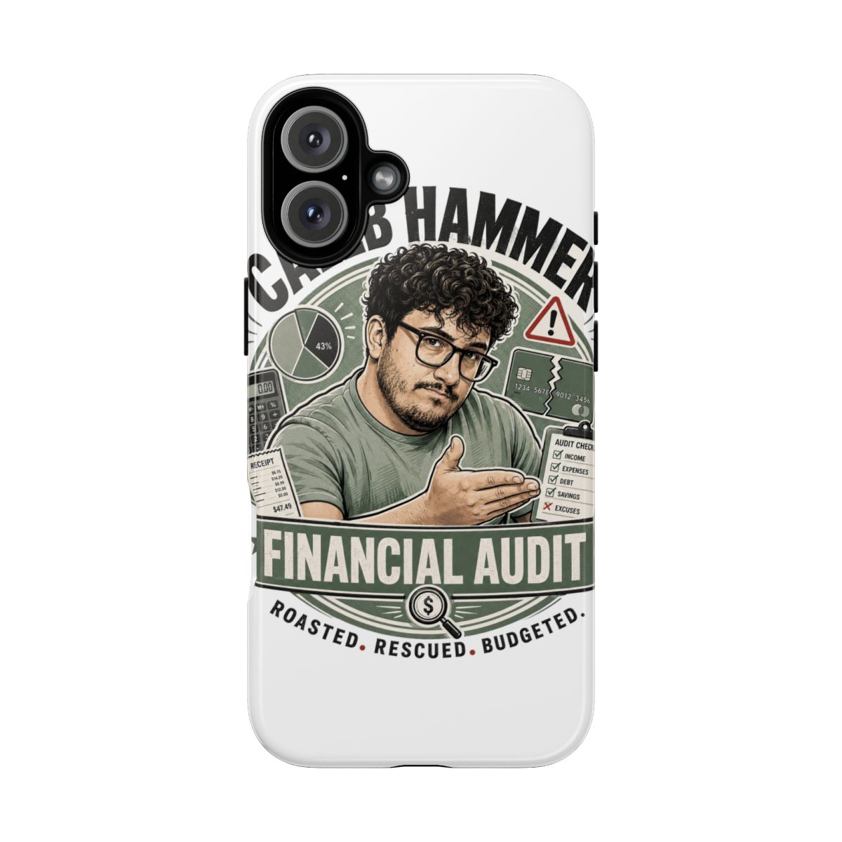 Caleb Hammer Phone Case #4 - alternate angle 5, merchandise