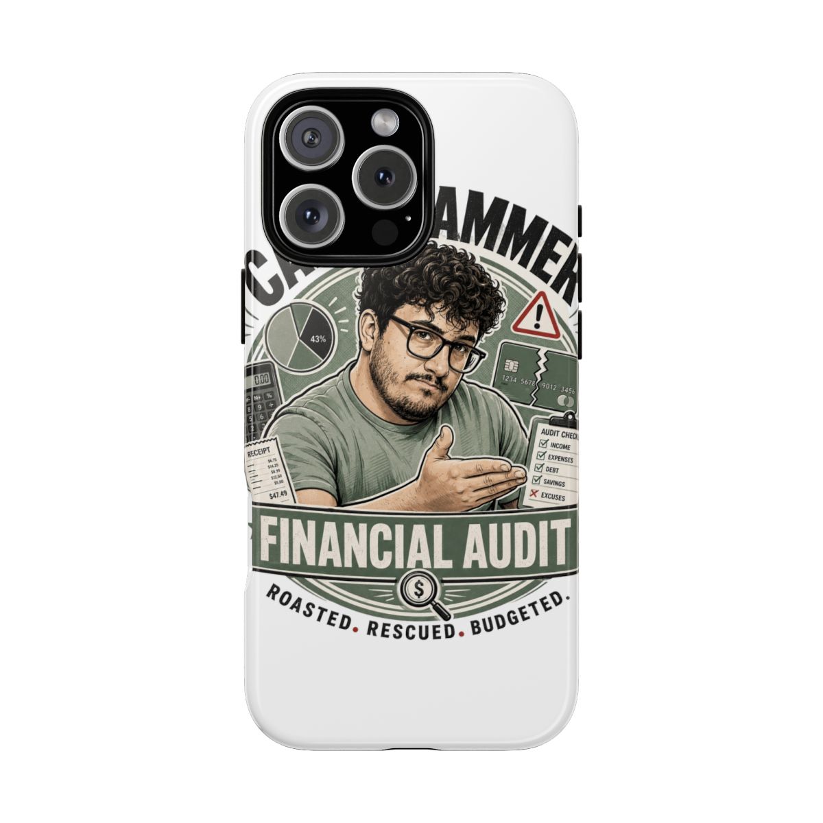 Caleb Hammer Phone Case #4 - alternate angle 1, merchandise
