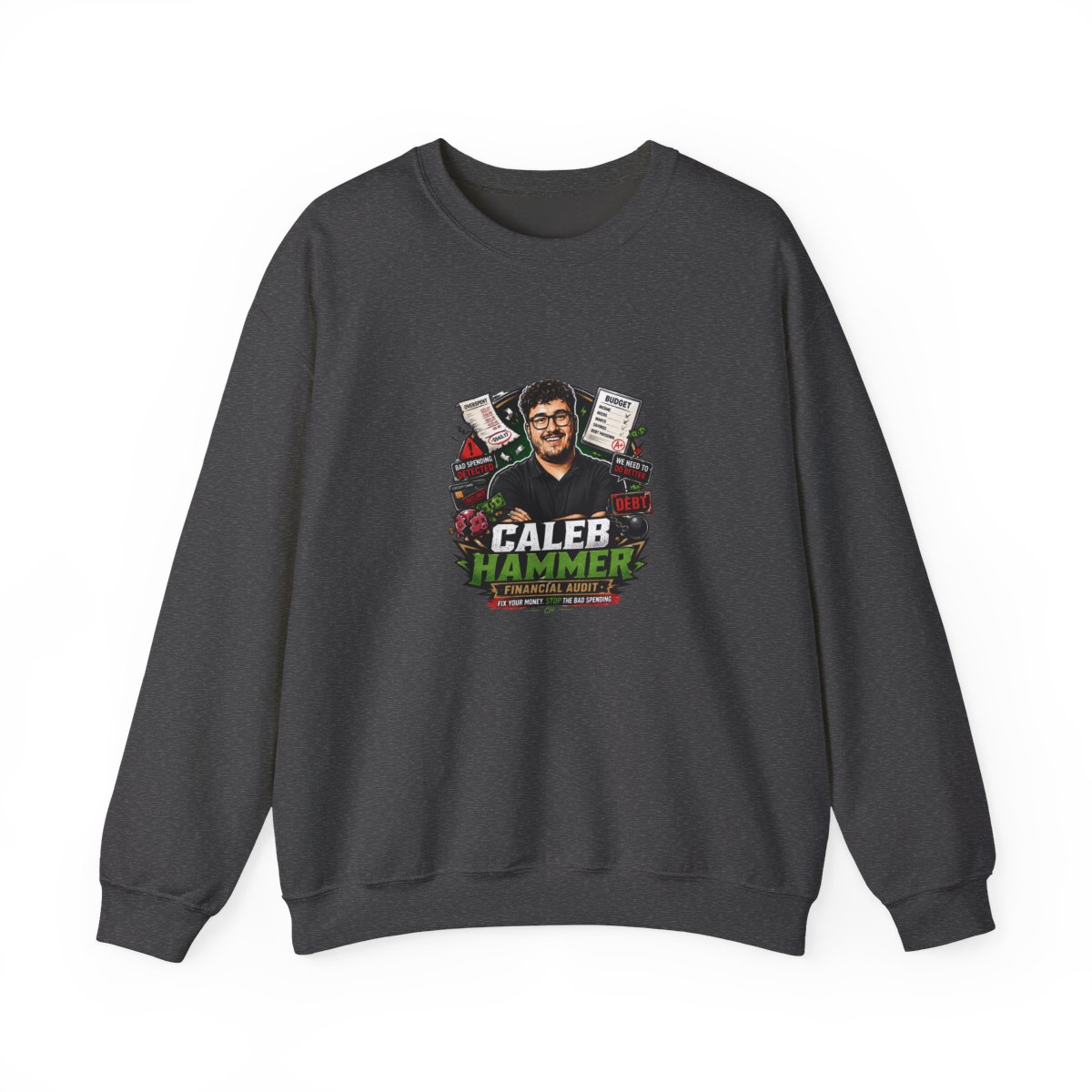 Caleb Hammer Crewneck Sweatshirt #7 - alternate angle 4, merchandise