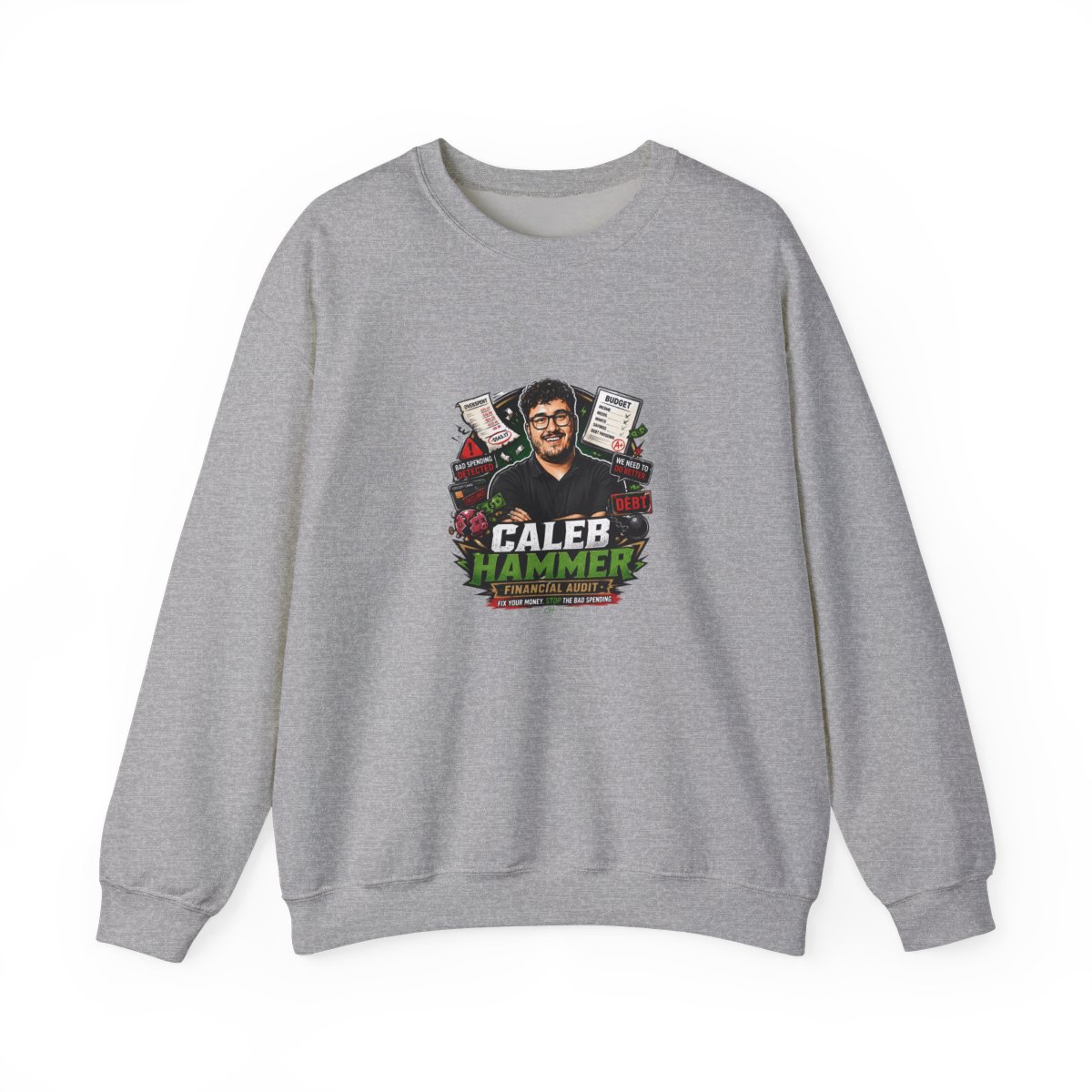 Caleb Hammer Crewneck Sweatshirt #7 - alternate angle 2, merchandise