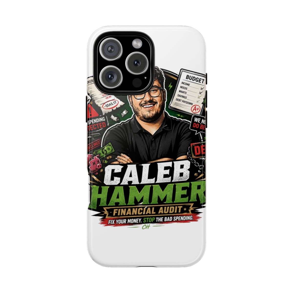 Caleb Hammer Phone Case #7 - alternate angle 3, merchandise