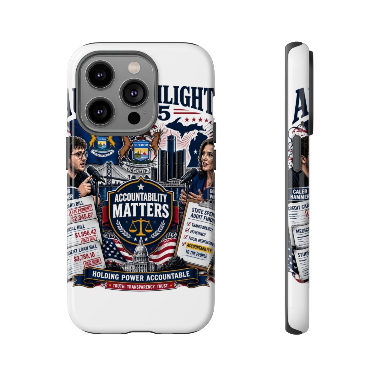 Caleb Hammer "Accountability Matters" Phone Case - alternate angle 4, merchandise