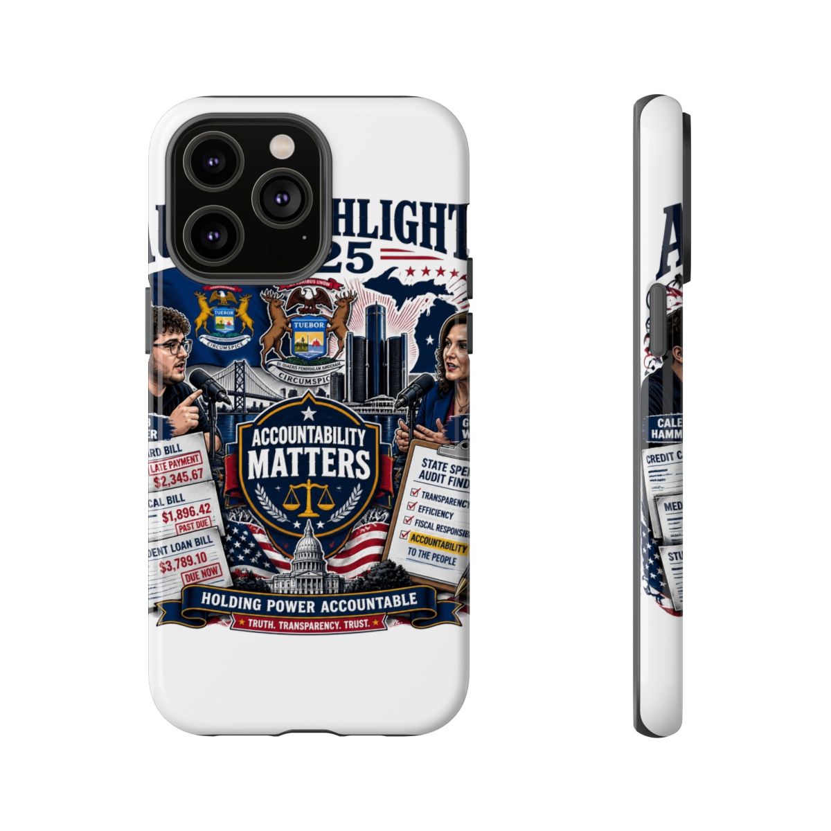 Caleb Hammer "Accountability Matters" Phone Case - alternate angle 5, merchandise
